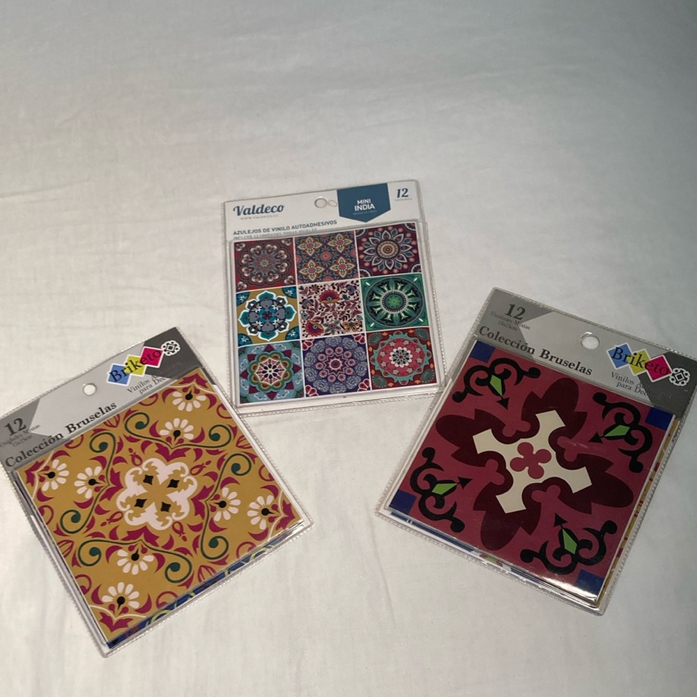 Briketo (2) valdeco (1)Colorful Decorative Tile Stickers 6”